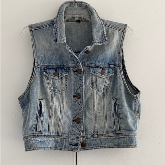 American Eagle Jean Vest L-XL